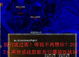 我们成过客?等我不再想你?2025女声伤感战歌能否引爆游戏战场? 我们成过客?等我不再想你?2025女声伤感战歌能否引爆游戏战场?